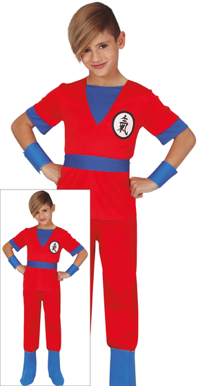 Costume Guerriero Arti Marziali Travestimento Carnevale Cosplay Goku Feste in Maschera - 8276