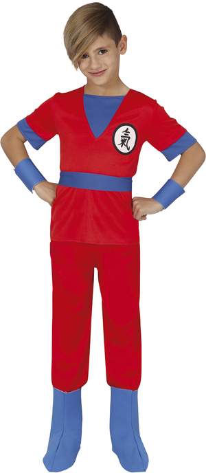Costume Guerriero Arti Marziali Travestimento Carnevale Cosplay Goku Feste in Maschera - 8276