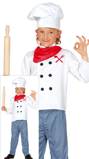 Costume Chef Travestimento Cuoco Unisex Carnevale Cosplay Feste in Maschera - 8336