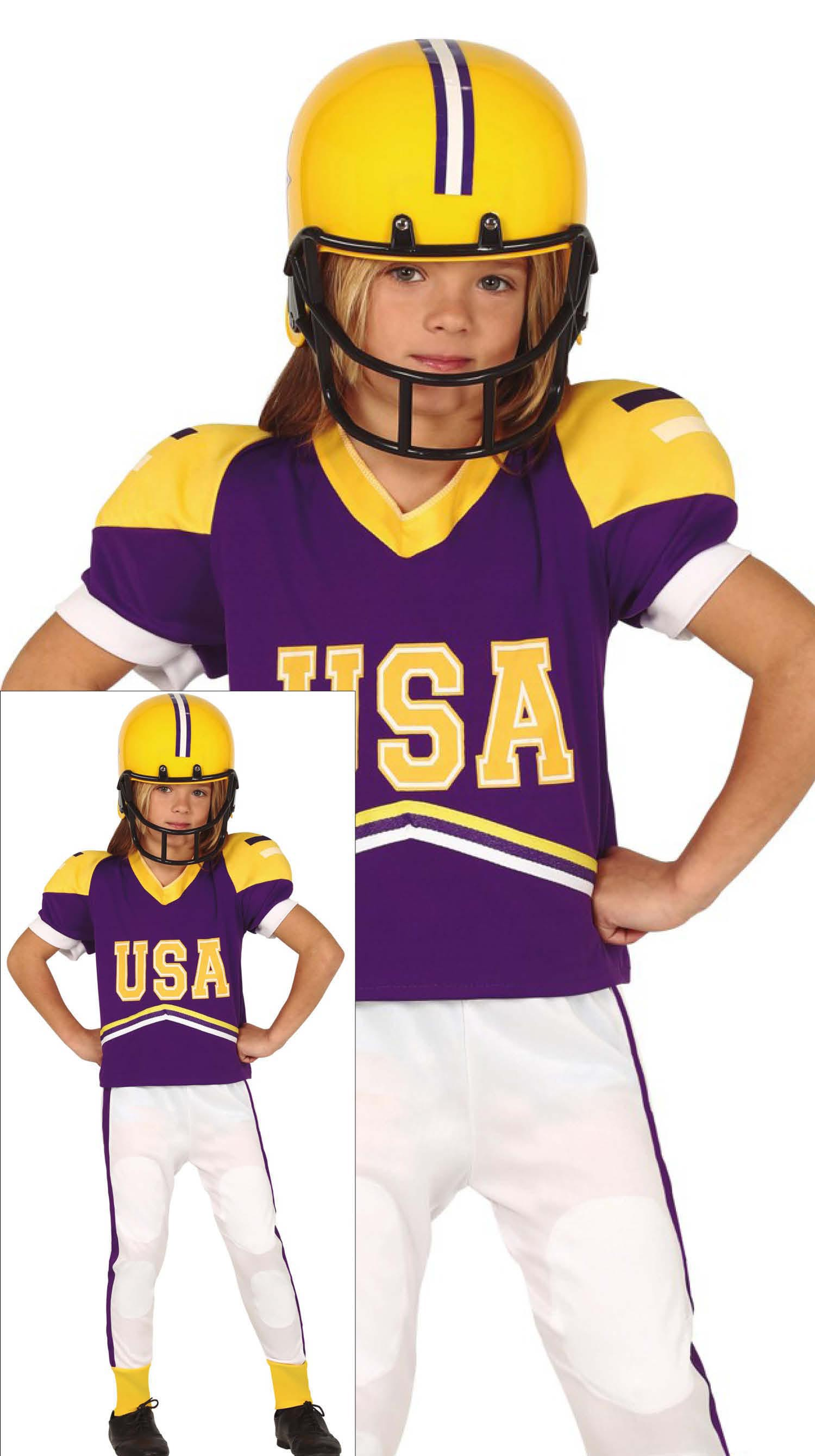 Costume Giocatore di Rugby Travestimento Football Americano Carnevale Cosplay Feste in Maschera - 8357
