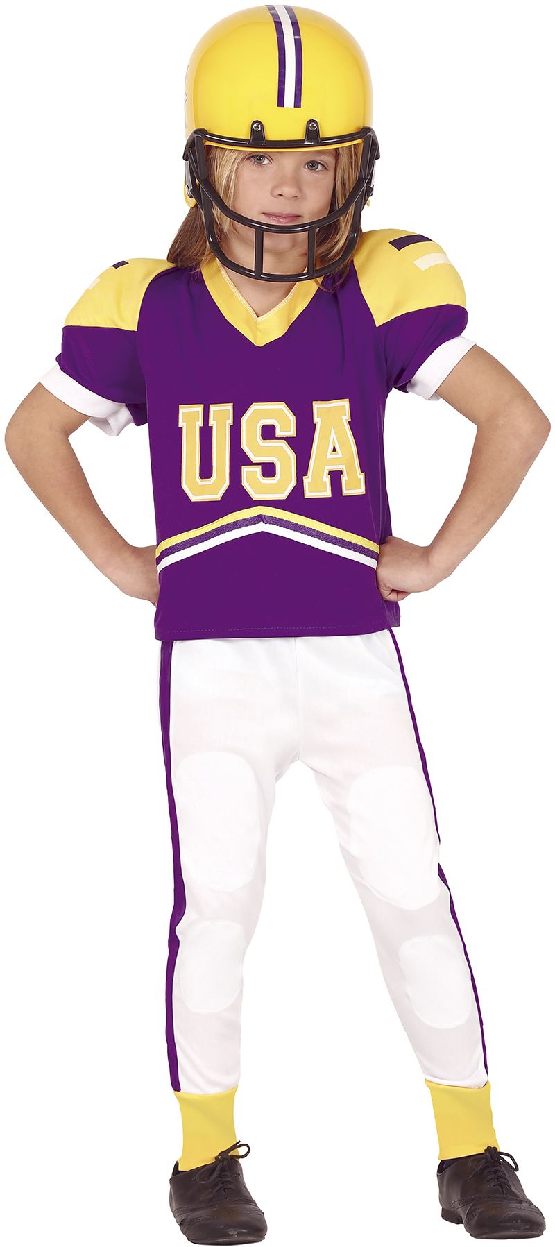 Costume Giocatore di Rugby Travestimento Football Americano Carnevale Cosplay Feste in Maschera - 8357