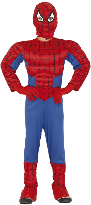 Costume Supereroe Muscoloso Travestimento Carnevale Cosplay Spiderman Feste in Maschera - 8358