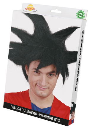 Parrucca Guerriero Arti Marziali Accessorio Carnevale Cosplay Goku Anime e Manga - 4823