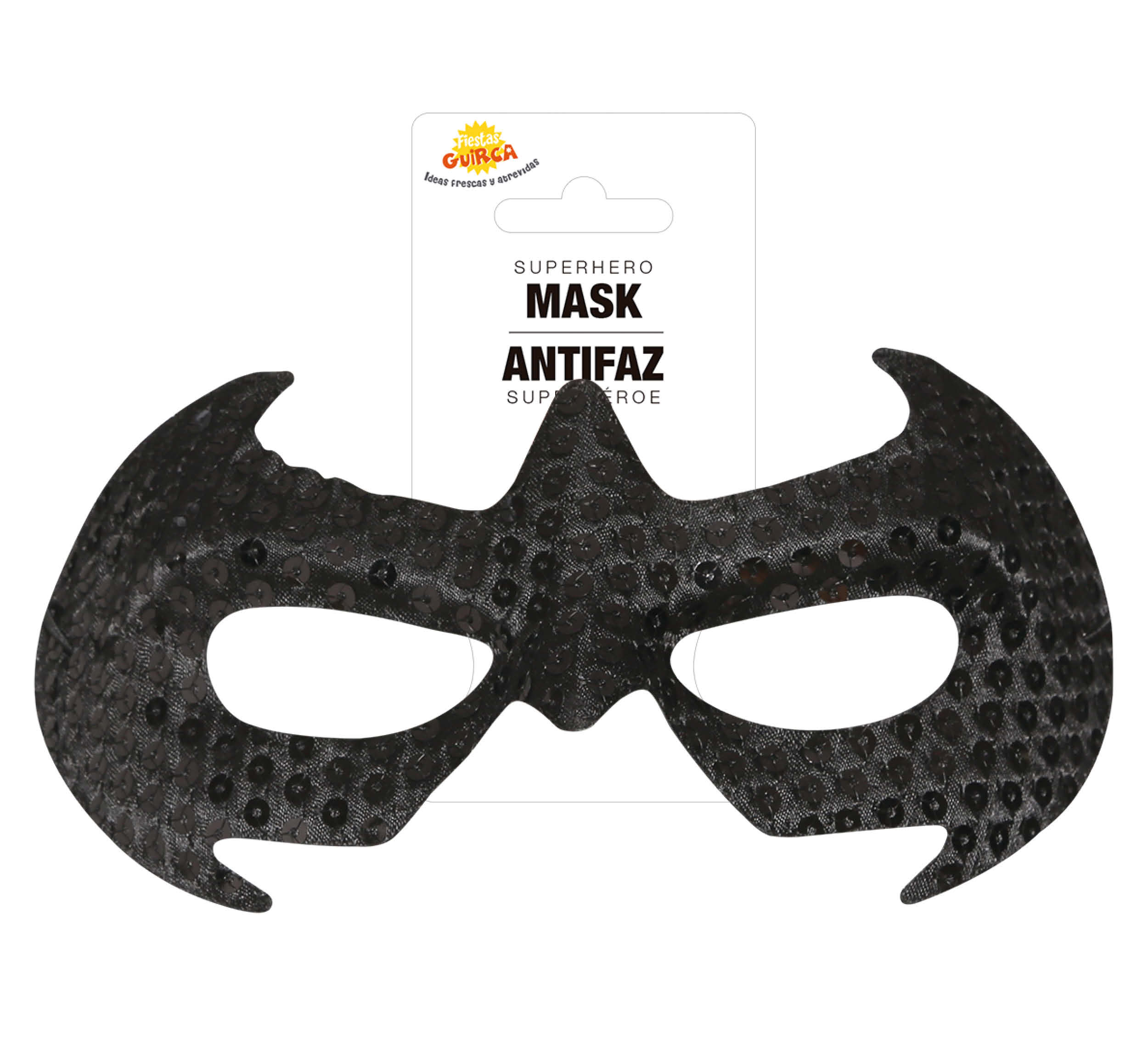 Mascherina Nera Supereroe Donna Accessorio Travestimento Carnevale Feste a Tema - 12935