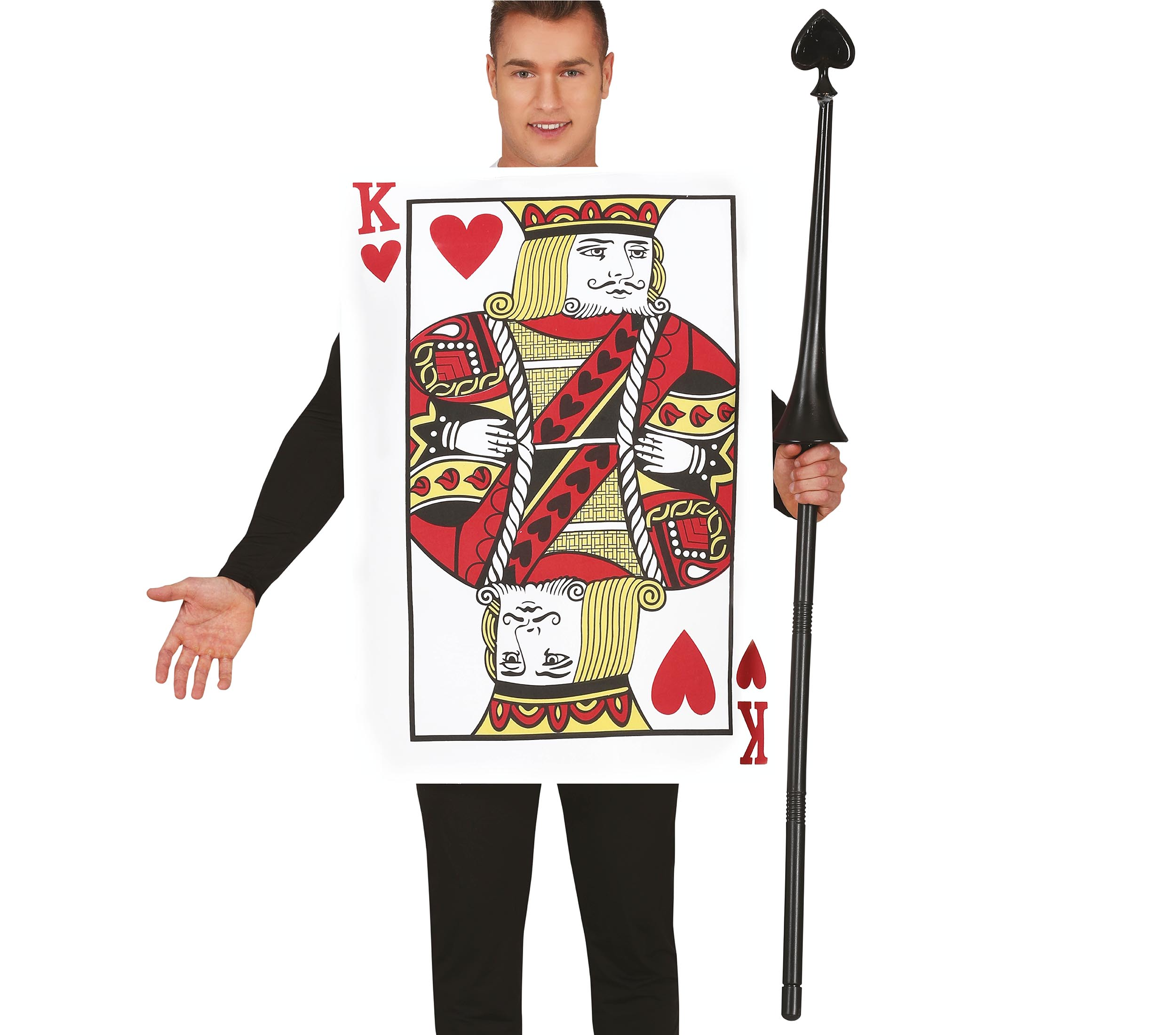 Lancia Punta con Cuore Smontabile 140 CM Accessorio Travestimento Carnevale Cosplay Soldato di Carta - 16169