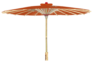 Parasole Orientale Ombrellino Giapponese in Carta con Struttura in Legno Accessorio Carnevale Cosplay - 27390