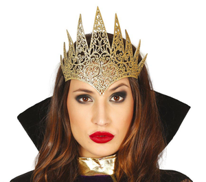 Tiara Regina Oro Accessorio Travestimento Carnevale Festa in Maschera Cosplay - 17411