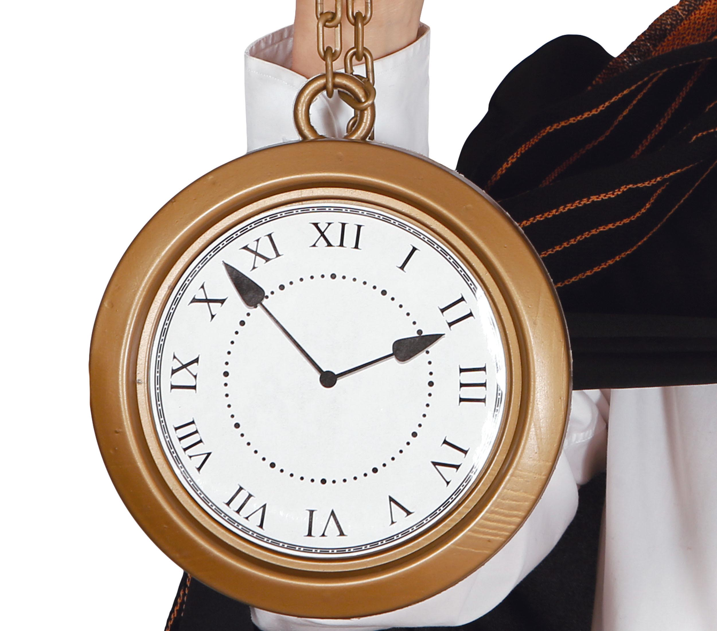Orologio Gigante da Taschino 20 CM Accessorio Travestimento Carnevale Festa in Maschera Cosplay Bianconiglio - 18217