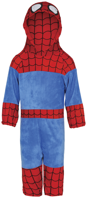 Costume Baby Eroe Tuta con Cappuccio Travestimento Carnevale Feste in Maschera Cosplay Spiderman - 7607