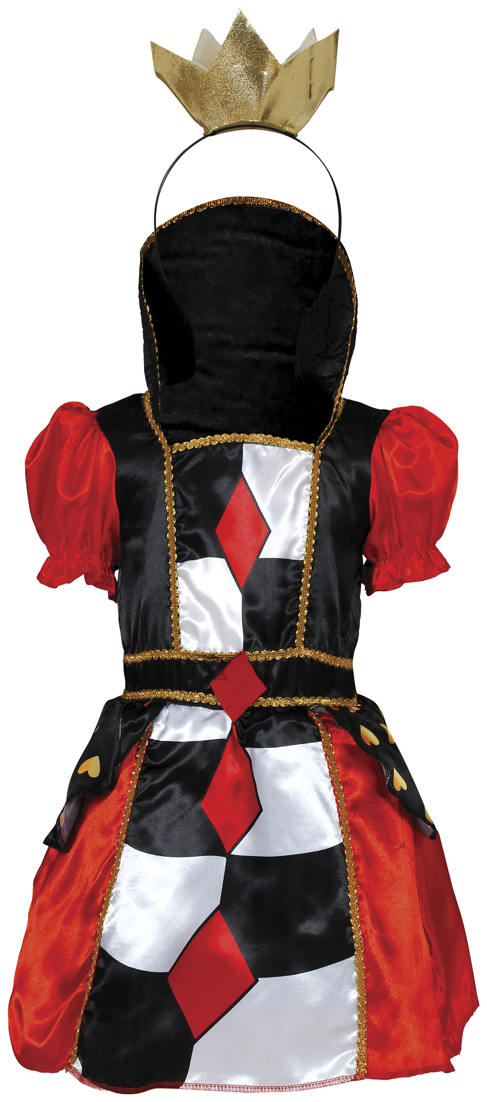 Costume Regina di Cuori Baby Abito e Cerchietto Travestimento Carnevale Feste in Maschera - 7616
