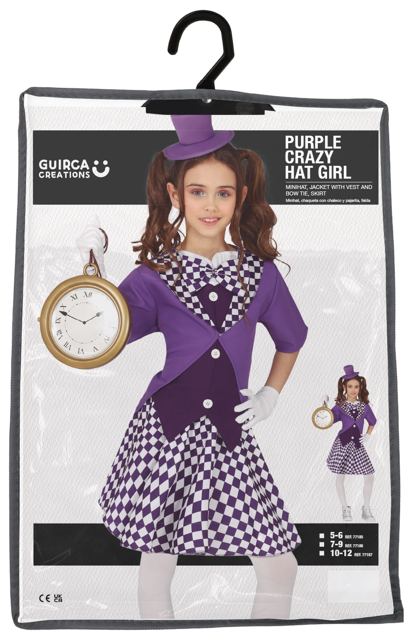 Costume Cappellaia Matta Travestimento Carnevale Cosplay Feste in Maschera - 7718