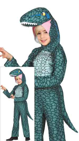 Costume Velociraptor Travestimento da Dinosauro Carnevale Cosplay Feste in Maschera - 7742