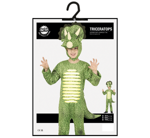 Costume Triceratopo Travestimento da Dinosauro Carnevale Cosplay Feste in Maschera - 7745