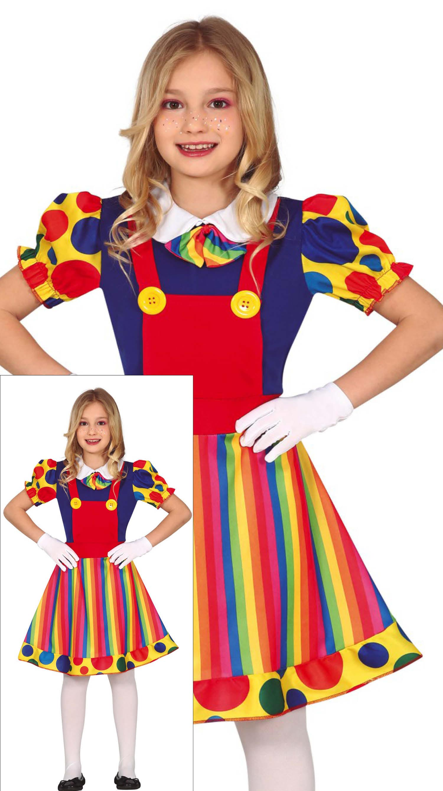 Costume Clown Abito Travestimento da Pagliaccio Carnevale Cosplay Feste in Maschera - 7750