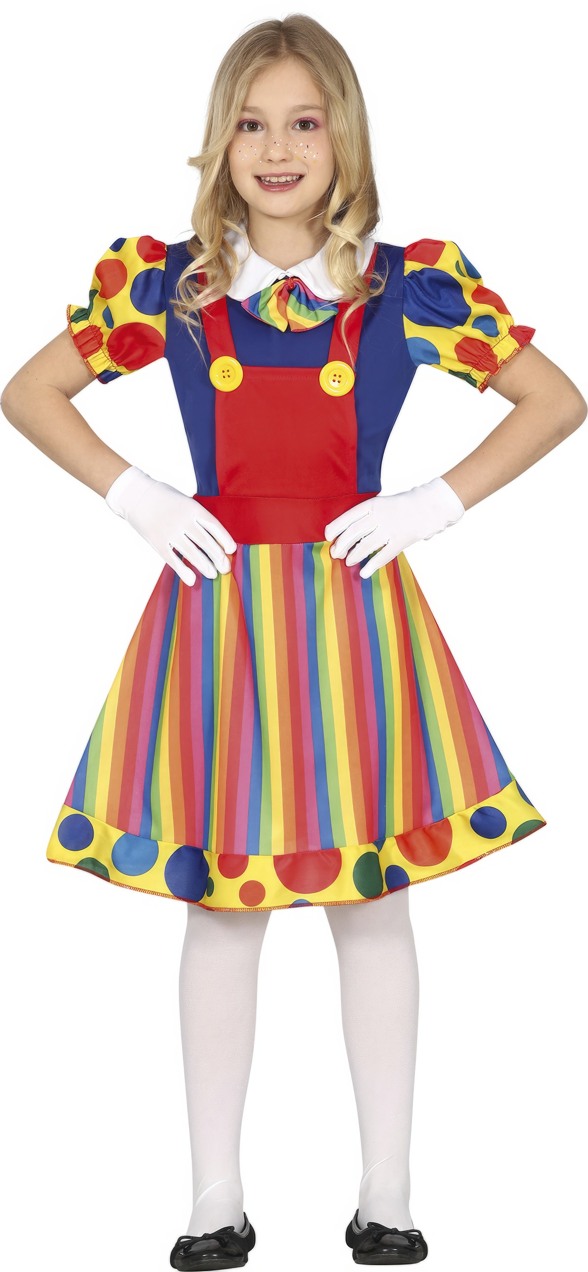 Costume Clown Abito Travestimento da Pagliaccio Carnevale Cosplay Feste in Maschera - 7750