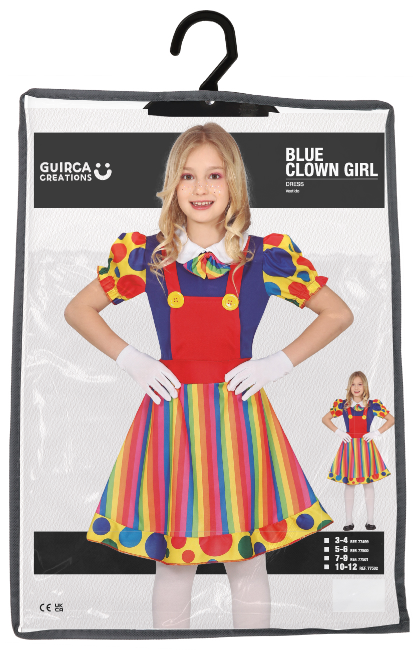 Costume Clown Abito Travestimento da Pagliaccio Carnevale Cosplay Feste in Maschera - 7750