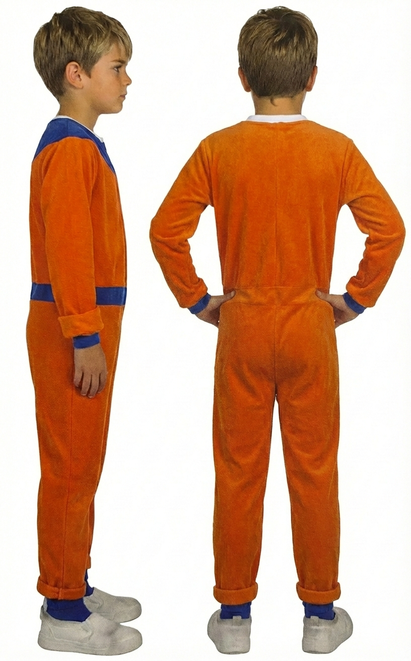 Costume Ninja Tuta Arancione Travestimento Carnevale Cosplay Naruto Feste in Maschera - 7787