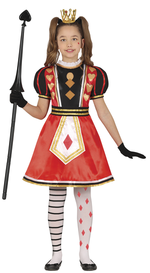 Costume Regina di Quadri Abito Travestimento Carnevale Cosplay Feste in Maschera - 7846