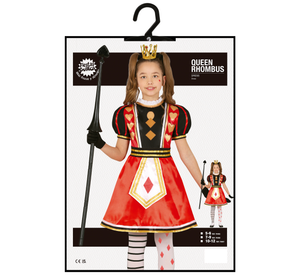 Costume Regina di Quadri Abito Travestimento Carnevale Cosplay Feste in Maschera - 7846