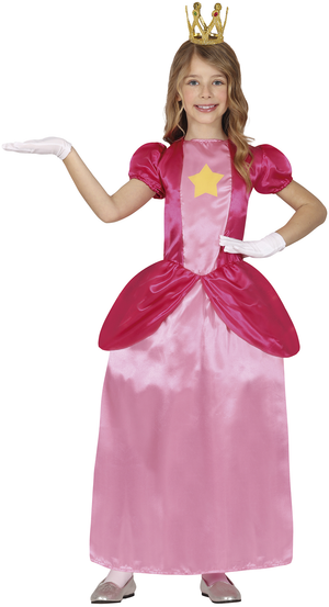 Costume Principessa Stellare Abito Travestimento Carnevale Cosplay Peach Feste in Maschera - 7847
