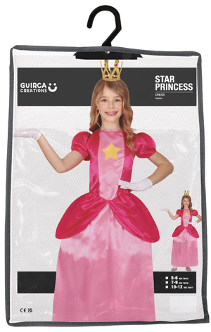 Costume Principessa Stellare Abito Travestimento Carnevale Cosplay Peach Feste in Maschera - 7847