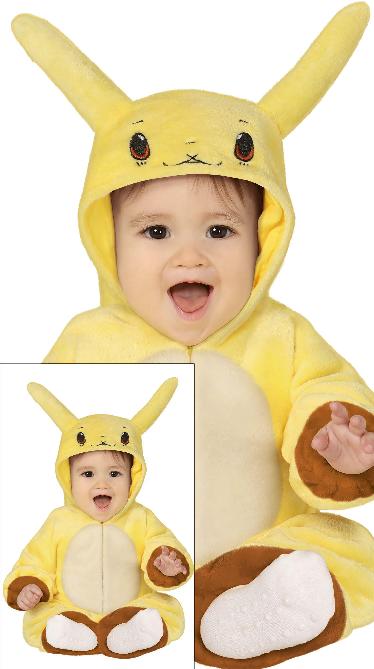Costume Cincillà Elettrico Tuta con Cappuccio Travestimento Carnevale Feste in Maschera Cosplay Pikachu - 8783