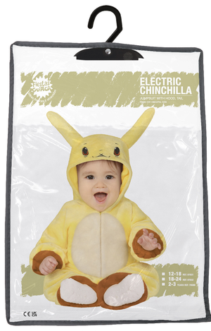 Costume Cincillà Elettrico Tuta con Cappuccio Travestimento Carnevale Feste in Maschera Cosplay Pikachu - 8783