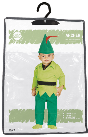 Costume Baby Arciere Travestimento Carnevale Feste in Maschera Cosplay Peter Pan - 8597