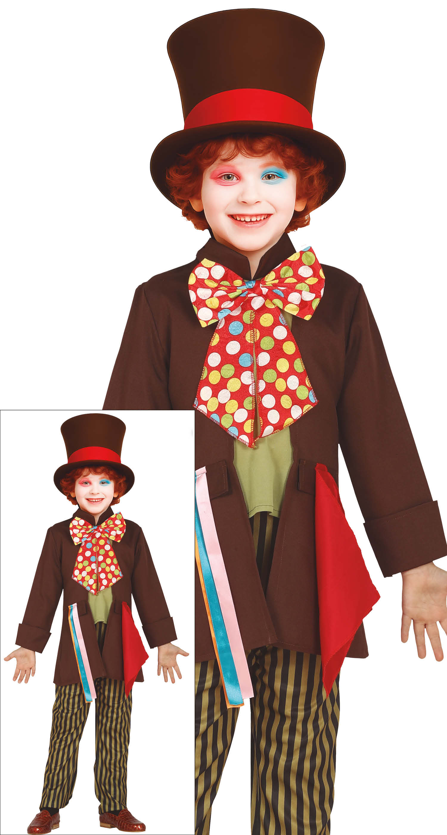 Costume Sarto Pazzo Travestimento Carnevale Feste in Maschera Cosplay Cappellaio Matto - 8361