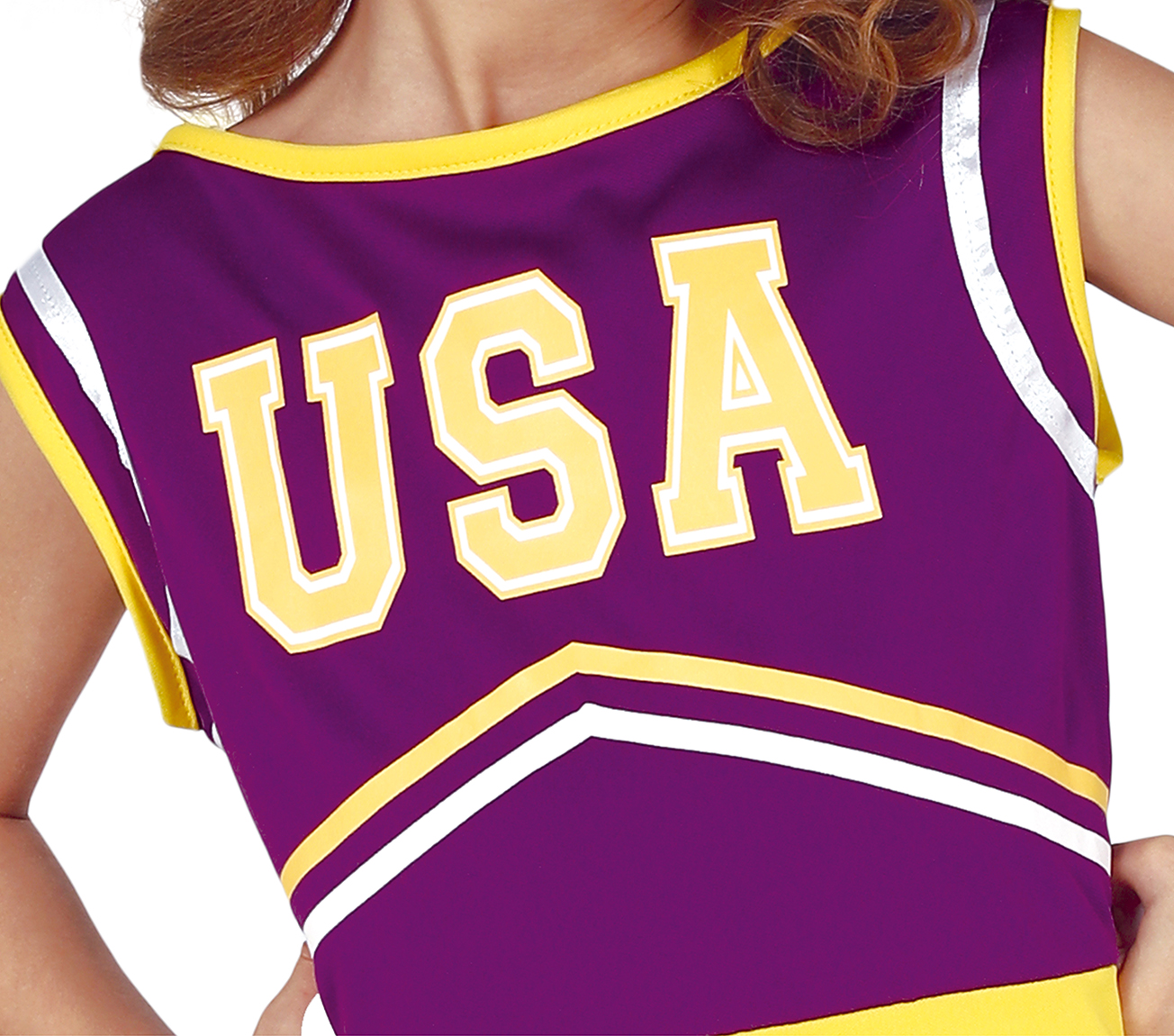 Costume Cheerleader Abito Viola Travestimento Carnevale Feste a Tema Cosplay - 8361