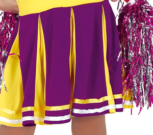 Costume Cheerleader Abito Viola Travestimento Carnevale Feste a Tema Cosplay - 8361