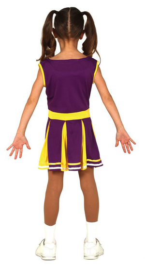 Costume Cheerleader Abito Viola Travestimento Carnevale Feste a Tema Cosplay - 8361