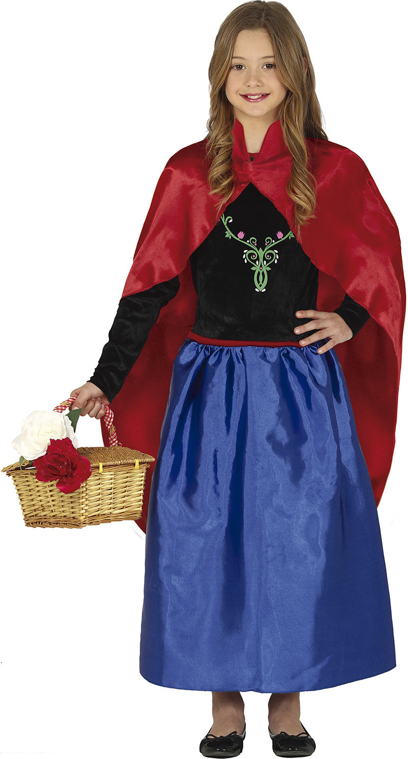 Costume Principessa Abito e Mantello Travestimento Carnevale Feste in Maschera Cosplay Anna Frozen - 8366