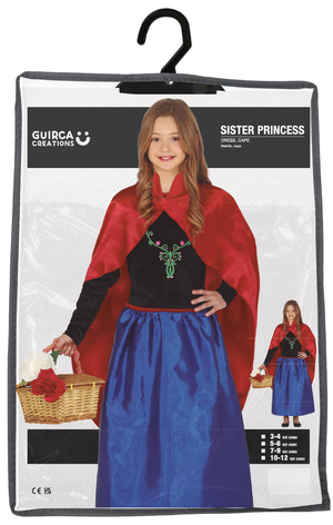 Costume Principessa Abito e Mantello Travestimento Carnevale Feste in Maschera Cosplay Anna Frozen - 8366