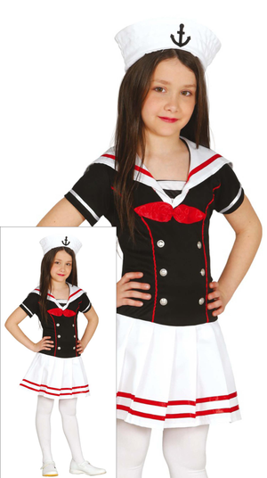 Costume Marinaretta Abito e Cappello Travestimento Carnevale Feste in Maschera Cosplay Sailor - 8593