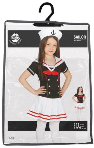 Costume Marinaretta Abito e Cappello Travestimento Carnevale Feste in Maschera Cosplay Sailor - 8593