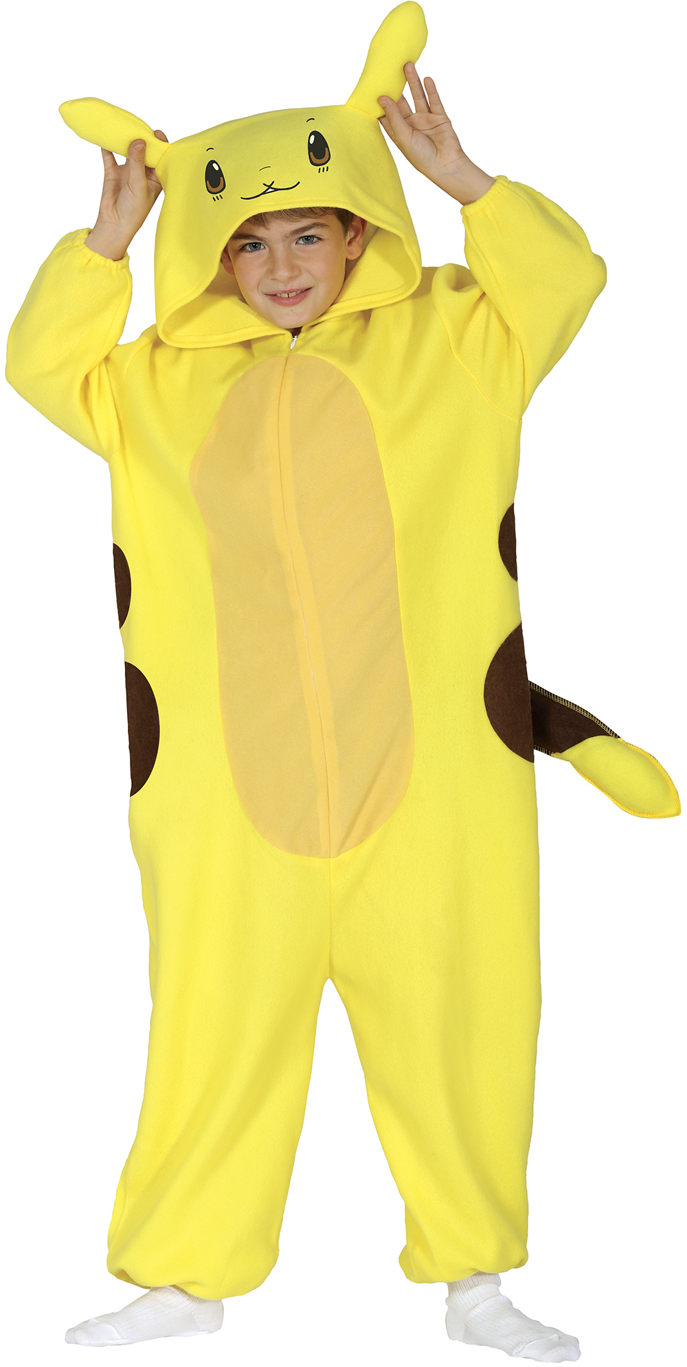 Costume Cincillà Elettrico Tuta con Cappuccio Travestimento Carnevale Feste in Maschera Cosplay Pikachu - 8600