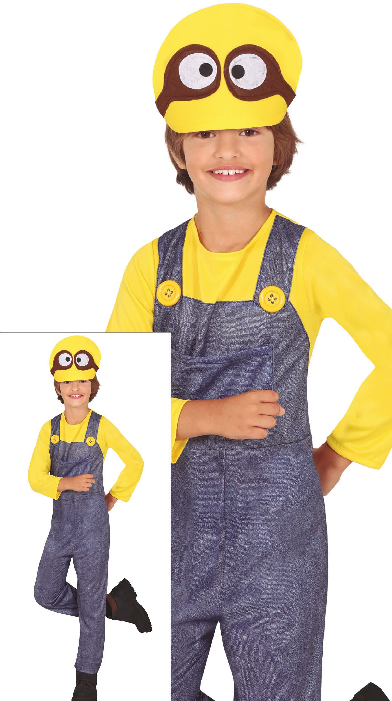 Costume Aiutante Giallo Travestimento Carnevale Feste in Maschera Cosplay Minions - 8762
