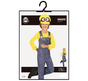 Costume Aiutante Giallo Travestimento Carnevale Feste in Maschera Cosplay Minions - 8762