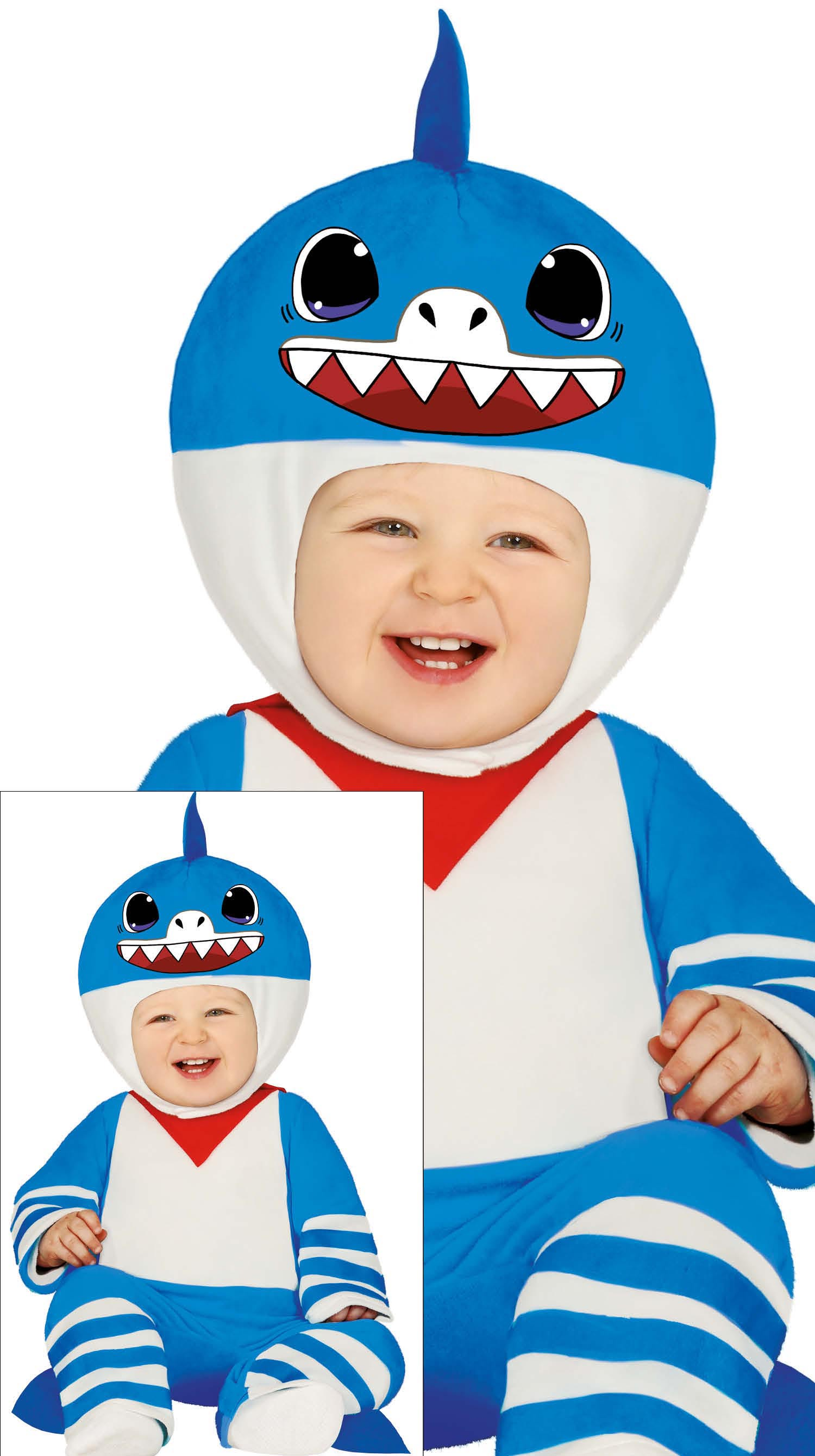 Costume Piccolo Squalo Travestimento Carnevale Feste in Maschera Cosplay Baby Shark - 8781
