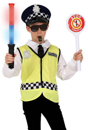 Set Travestimento Polizia Del Traffico 5 Pz Accessori Travestimento Carnevale Feste a Tema - 27296