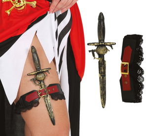 Giarrettiera con Pugnale Accessorio Travestimento Carnevale Cosplay Feste a Tema - 27333