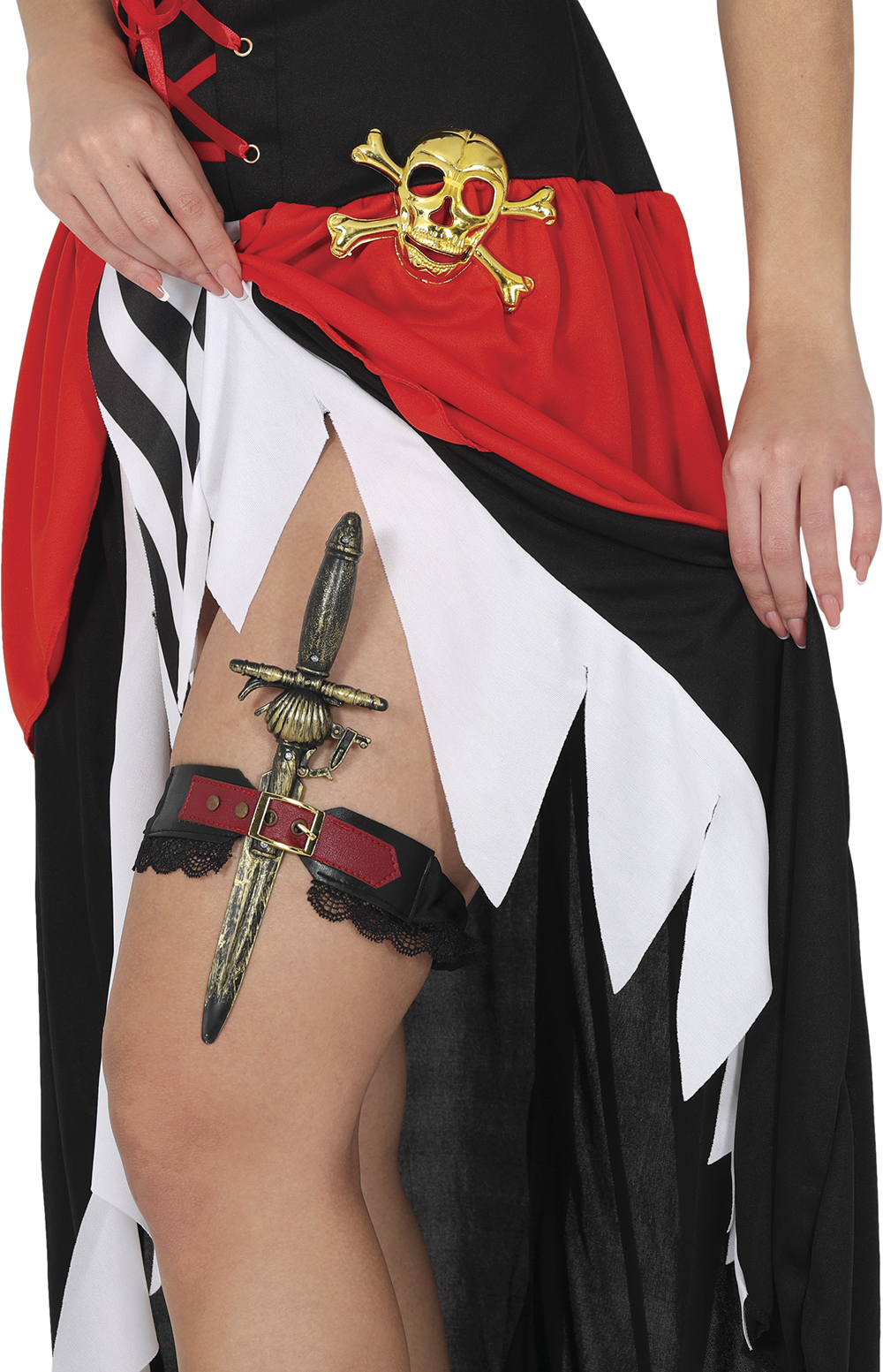 Giarrettiera con Pugnale Accessorio Travestimento Carnevale Cosplay Feste a Tema - 27333