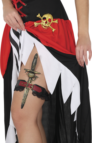 Giarrettiera con Pugnale Accessorio Travestimento Carnevale Cosplay Feste a Tema - 27333