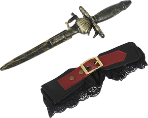 Giarrettiera con Pugnale Accessorio Travestimento Carnevale Cosplay Feste a Tema - 27333