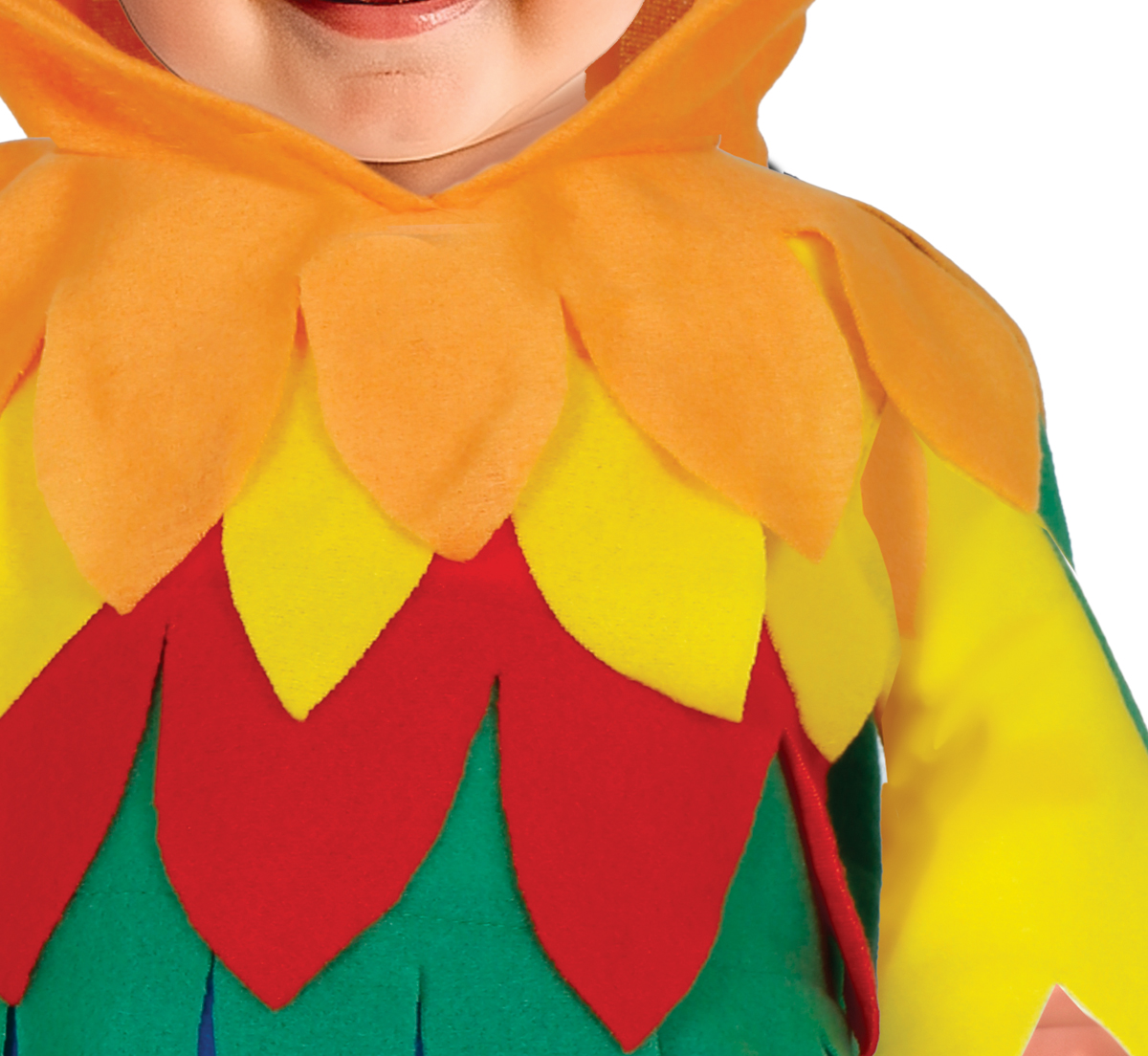 Costume Piccolo Pappagallo Tuta con Cappuccio Travestimento Carnevale Feste in Maschera - 7620