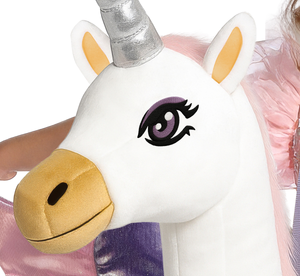 Costume Unicorno Abito e Peluche Travestimento 7-9 Anni Carnevale Feste a Tema - 78760