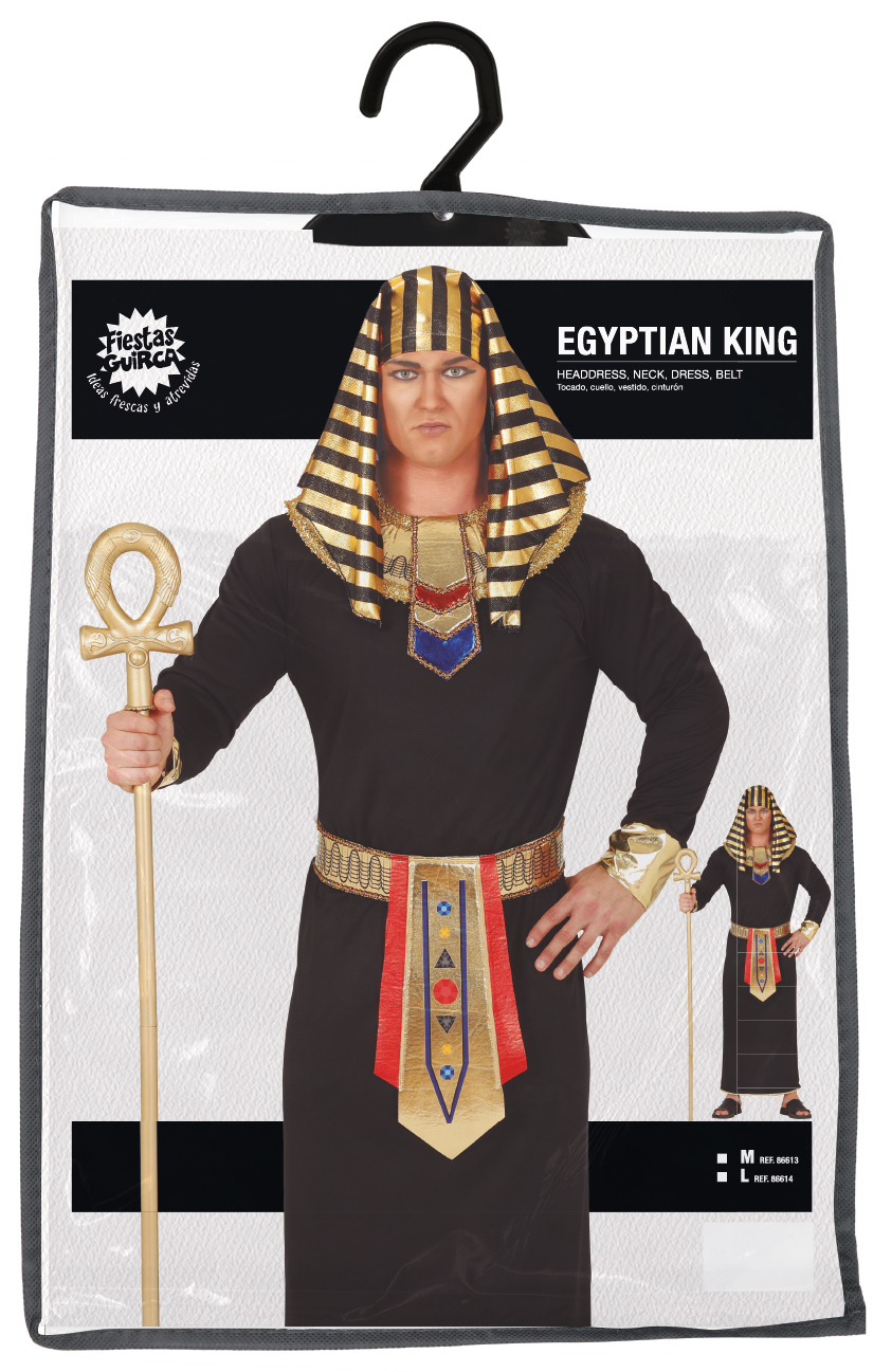 Costume Re Egiziano Travestimento Carnevale Cosplay Egitto Feste in Maschera - 8661