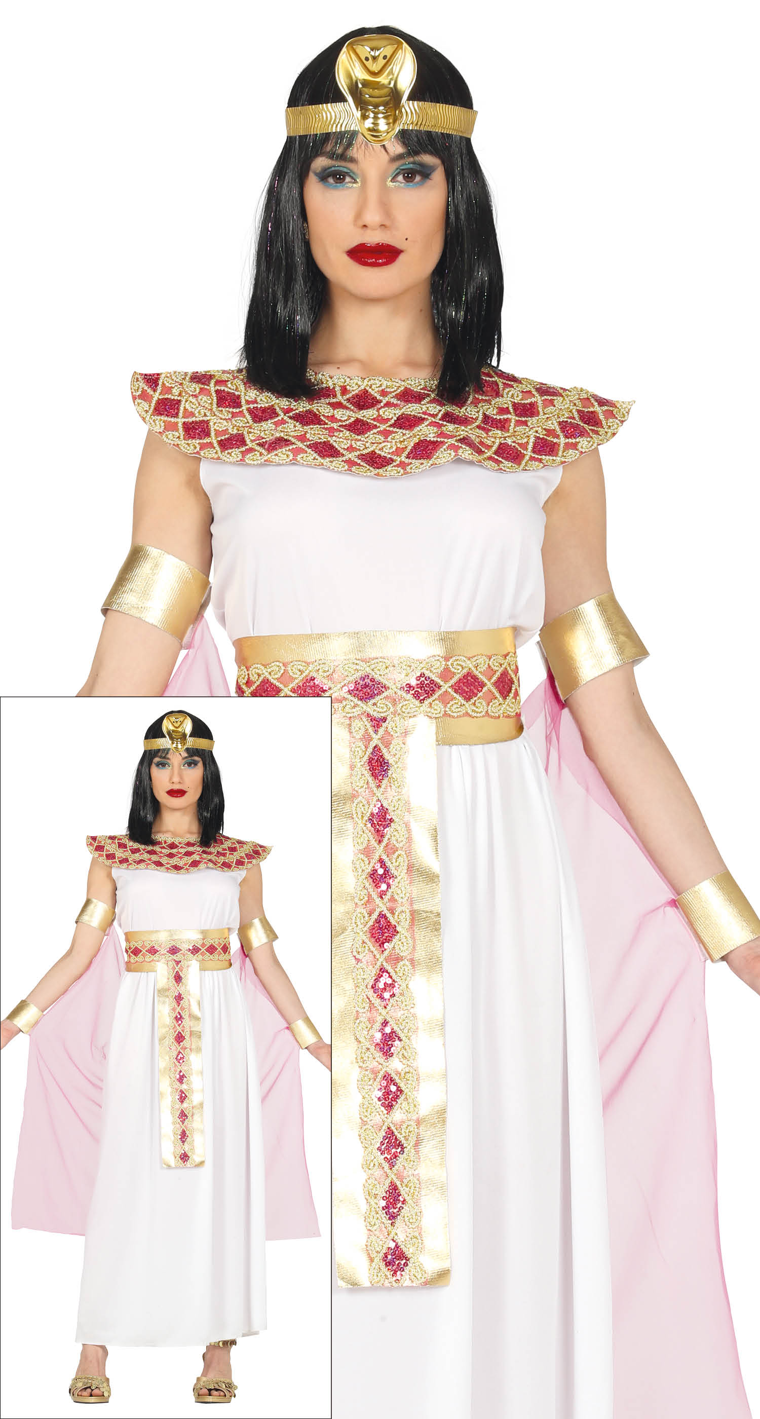 Costume Principessa Egiziana Travestimento Carnevale Cosplay Egitto Feste in Maschera - 8829