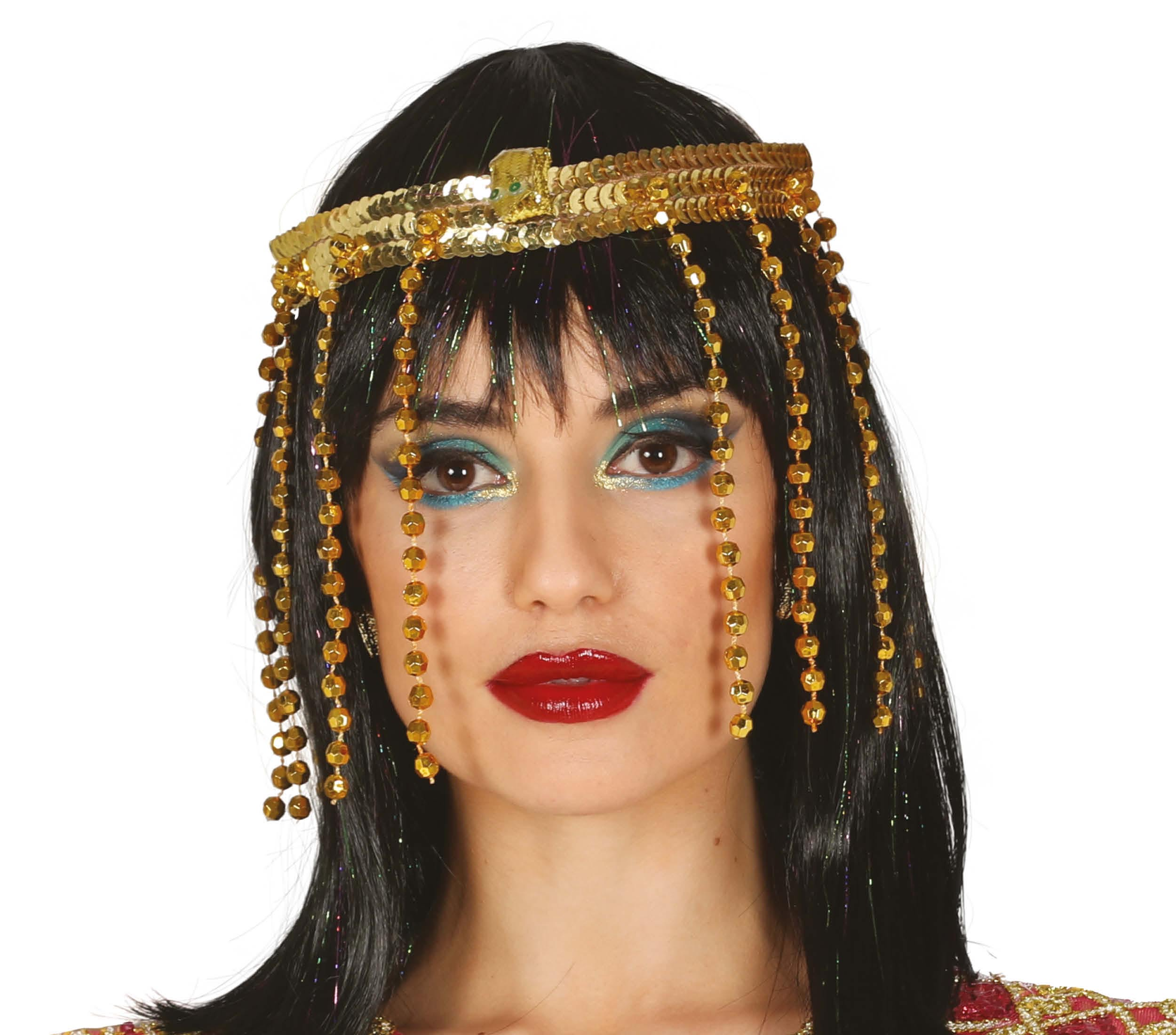 Diadema Cleopatra Regina Egiziana Accessorio Travestimento Carnevale Cosplay Feste in Maschera - 16873